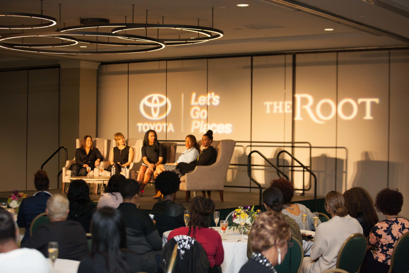 Young, Fabulous and Female panelists: Ariel Wilson, Brandy Trepagnier, Sheba Turk, Rashida Govan and Evita Robinson (Jasmine LeFlore)